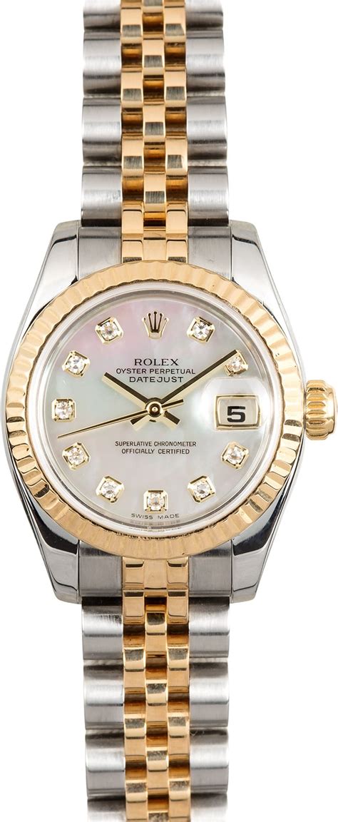 preowned rolex ladies datejust mother of pearl diamonds|Rolex 36mm Datejust with diamonds.